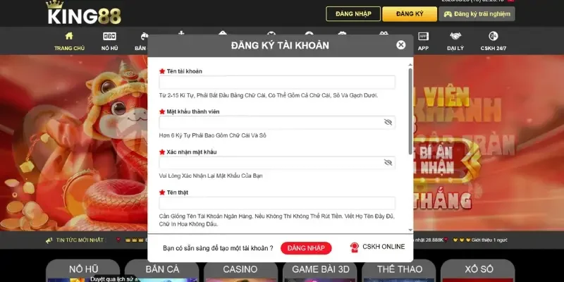 3 bước đăng ký King88 dễ dàng
